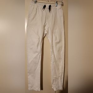 White joggers